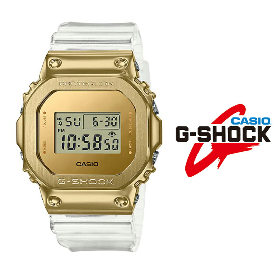 カシオ G-SHOCK 腕時計（メンズ） あす楽 送料無料 CASIO カシオ G-SHOCK ジーショック GM-5600SG-9 腕時計 メンズ アナデジ デジタル Metal Covered メタルカバード スクエアフェイス シルバー ゴールド スケルトン GM-5600SG