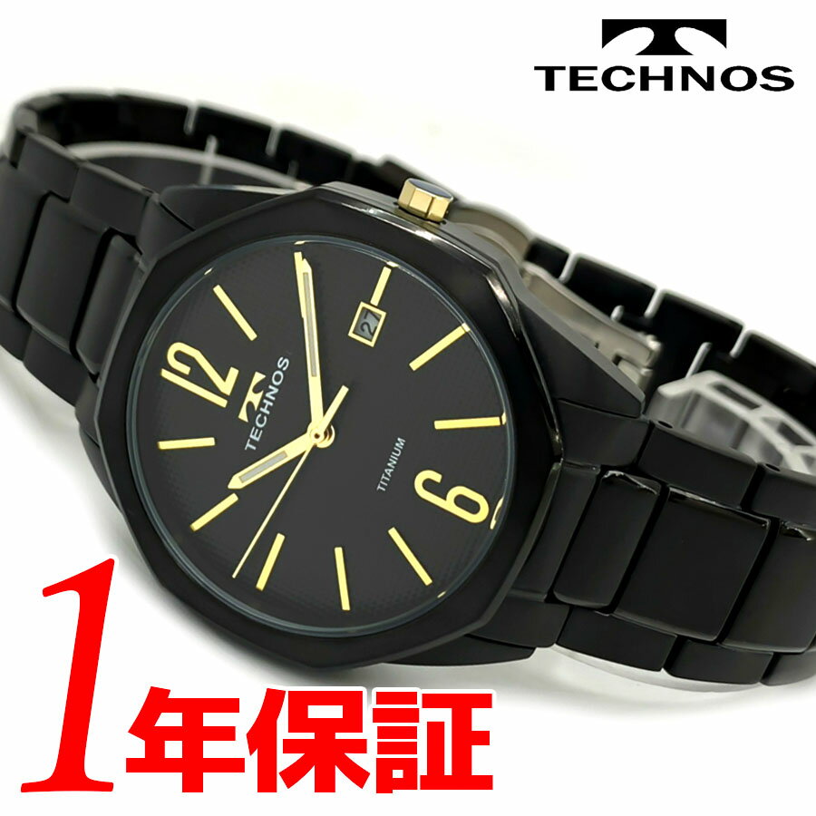 テクノス 腕時計（メンズ） 【あす楽 送料無料】 TECHNOS テクノス 男性用 電池式 腕時計 オクタゴン 3気圧防水 カレンダー チタンベルト T9B51BB