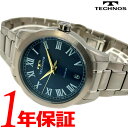 【国内正規品 高級チタンベルト】TECHNOS テクノス 男性用メンズ 電池式 クオーツ 39mm フェイス 腕時計 ラウンド 3気圧防水 アナログ 3針 カレンダー チタンケース チタンバンド 軽量 ローマ数字 アンティーク レトロ ヴィンテージ デザイン シンプル 時計 紺 T9B56IN その1