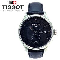 あす楽 送料無料 TISSOT ティソ T-クラシック ル・ロックル LE LOCLE T006.428.16.058.01 メンズ 腕時計 アナログ プレゼント おすすめ スモールセコンド レザー ブレスレット 自動巻 カレンダー機能(日付) バックスケルトン ブラック シルバー