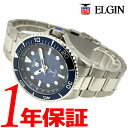 【時計調整無料】 ELGIN エルジン メンズ 電波ソーラー ソーラークオーツ 腕時計 ラウンド 10気圧防水 逆回転防止ベゼル 電波受信機能 タフソーラー パワーセービング機能 ステンレスケース ステンレスベルト 箱保証書付属 FK1427S-BLP その1