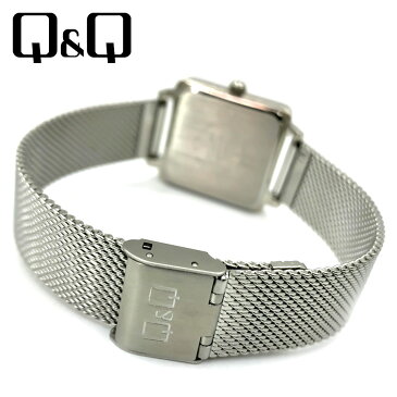 【あす楽】 【送料無料】 シチズン CITIZEN キューアンドキュー Q&Q レディース 腕時計 3針 アナログ 四角 3気圧防水 ステンレススティールベルト シルバー QB51J201Y