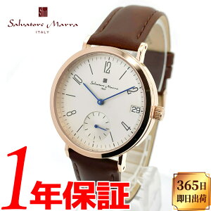 【国内正規品】 SalvatoreMarra サルバトーレマーラ 36mm レディース 女性用 男性用 メンズ クォーツ 腕時計 ラウンド 日常生活防水 クロノグラフ カレンダー 革 レザーベルト ゴールド ブラウン シンプル かわいい かっこいい ビジネス カジュアル とけい SM21110-PGWH