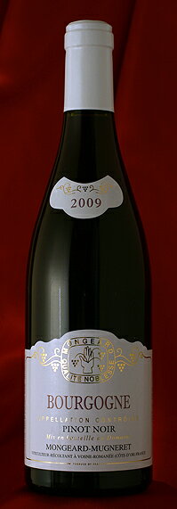 Mongeard MugneretBourgogne Pinot Noir [2009]750mlブルゴーニュ　ピノ・ノワール [2009]750mlモンジャール・ミュニュレ Mongeard Mugneretフランス　ブルゴーニュ　ワイン　赤