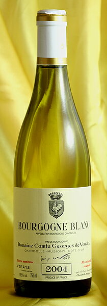 写真ラベルワイン Comtes Georges de VogueBourgogne Blanc[2012] 750mlブルゴーニュ・ブラン[2012] 750mlコント　ジョルジュ　ド　ヴォギュエ Comtes Georges de Vogue※写真は2004