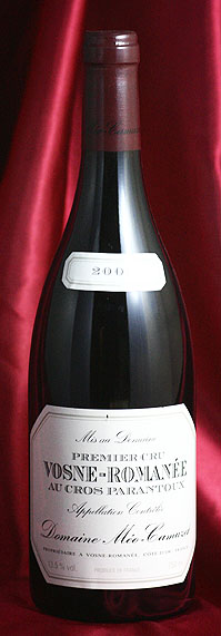 Meo　CamuzetVosne Romanee Cros Parantoux [2003]750mlヴォーヌ・ロマネ・クロ・パラントゥ-[2003]750mlメオ・カミュゼ　Meo　Camuzet