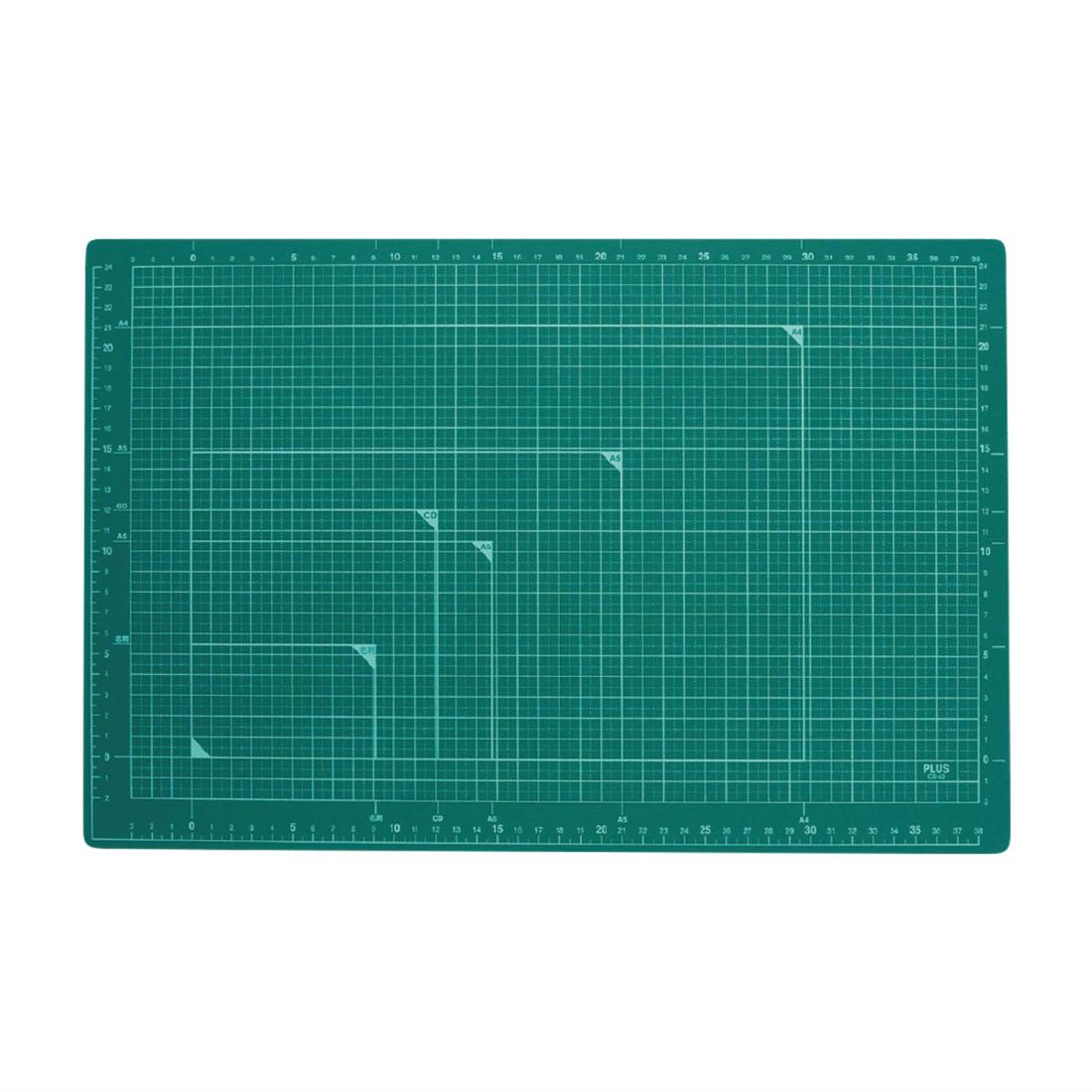 PLUS(プラス) プラス カッターマット 両面 A3 300×450mm グリーン 48-584