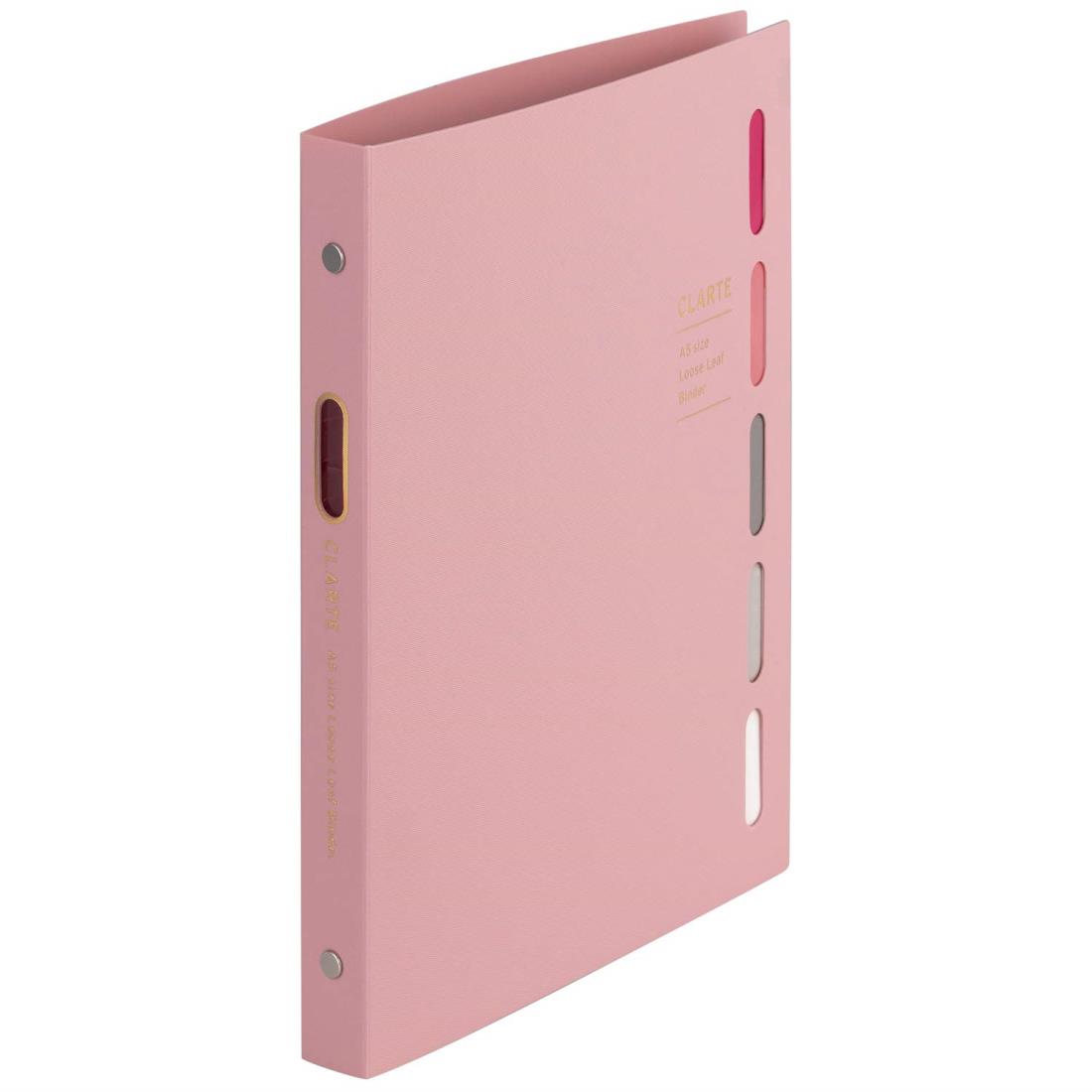 マルマン ルーズリーフ バインダー A5 クラルテ 20穴 ピンク F415-08