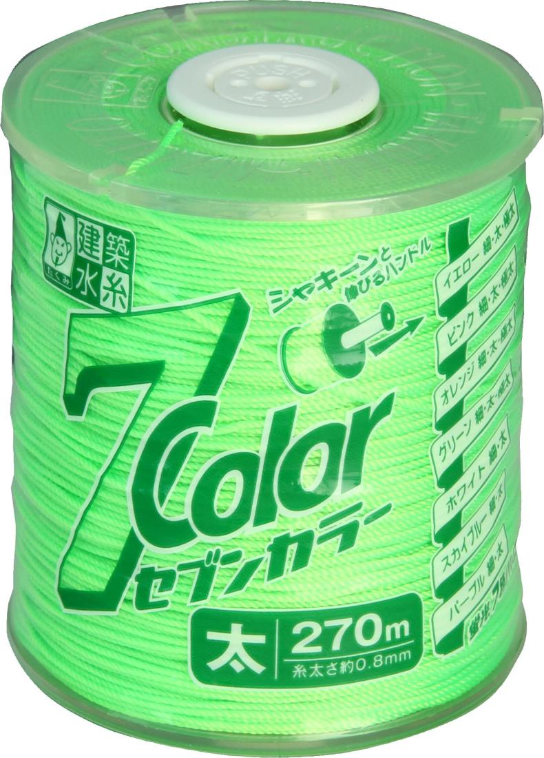 たくみ セブンカラー水糸 グリーン 太 4810 270m