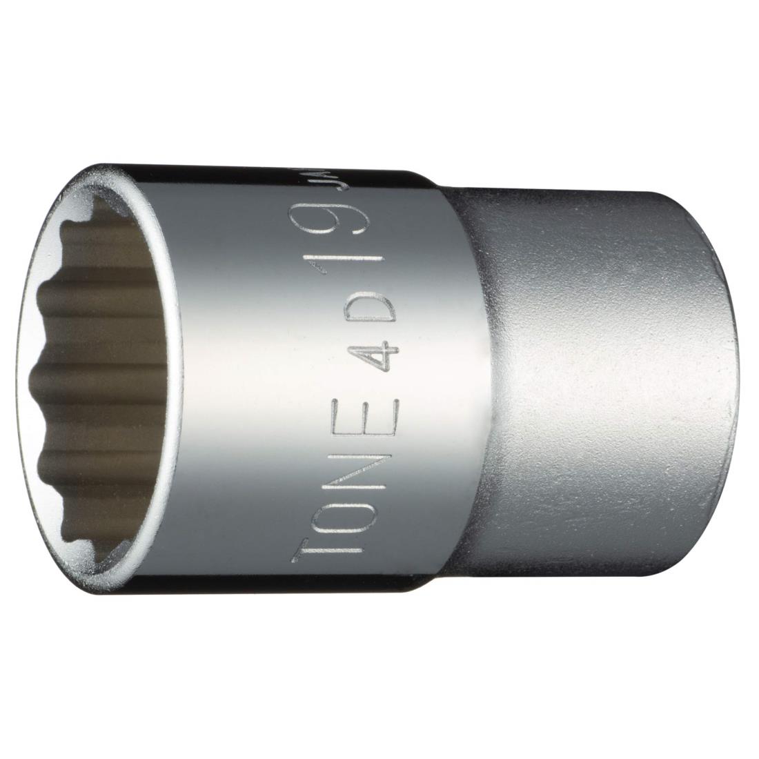 トネ(TONE) ソケット(12角) 4D-19 差込角12.7mm(1/2”) 二面幅19mm