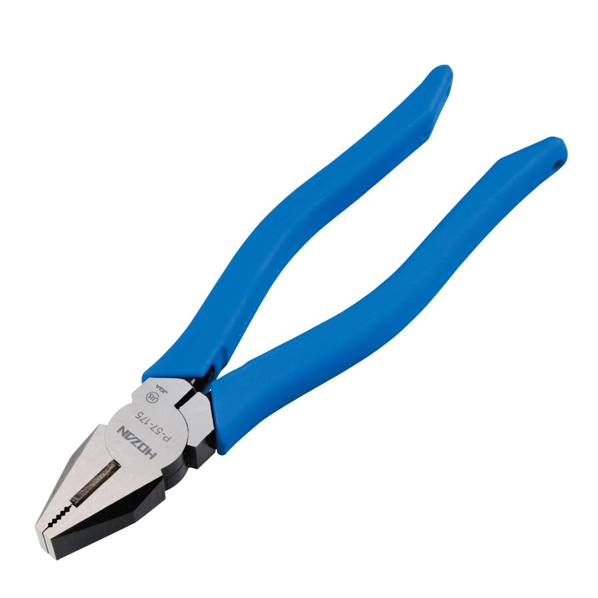 ホーザン(HOZAN) ペンチ 万能ペンチ 銅線3.5mmφ/銅より線5.5mm^2/VVF線1.6mmφ×3芯 呼び寸法175 P-57-175