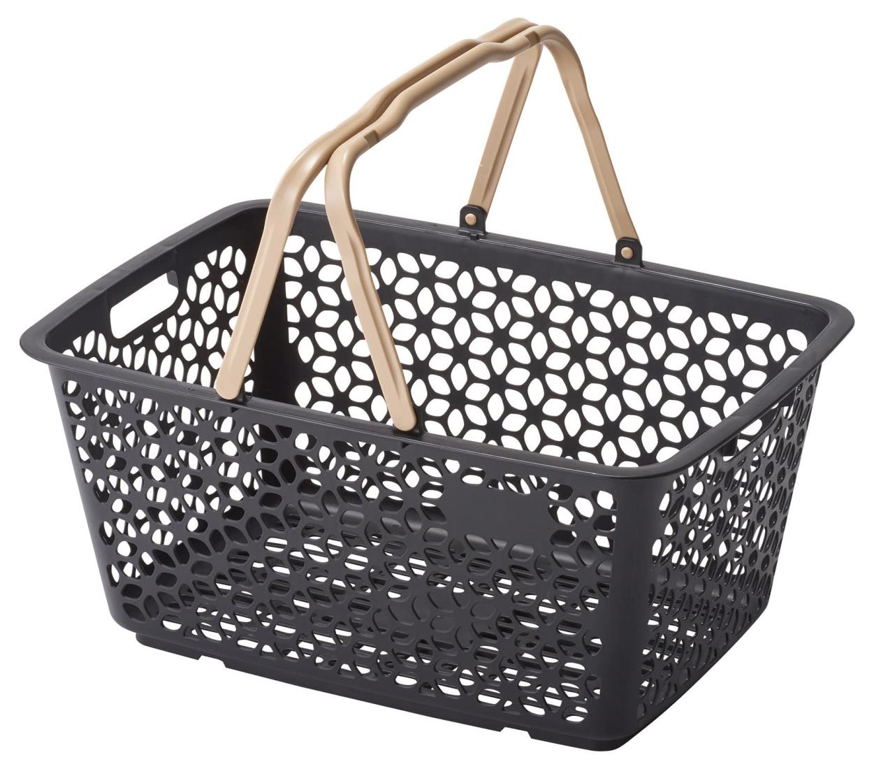 ヒマラヤ化学工業所 ハンドル 積重ね バスケット ブラック 日本製