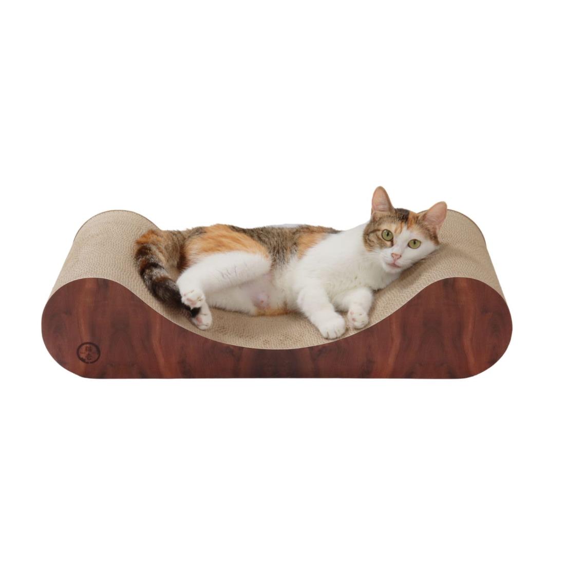 猫壱 バリバリベッド (L, カール ダークブラウン)