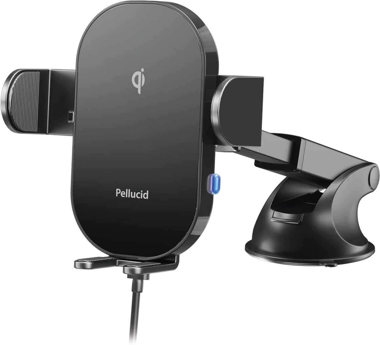 ペルシード(Pellucid) 車内用品 スマホホルダー 自動開閉ロングアーム 吸盤貼付けタイプ PPH2308(2)