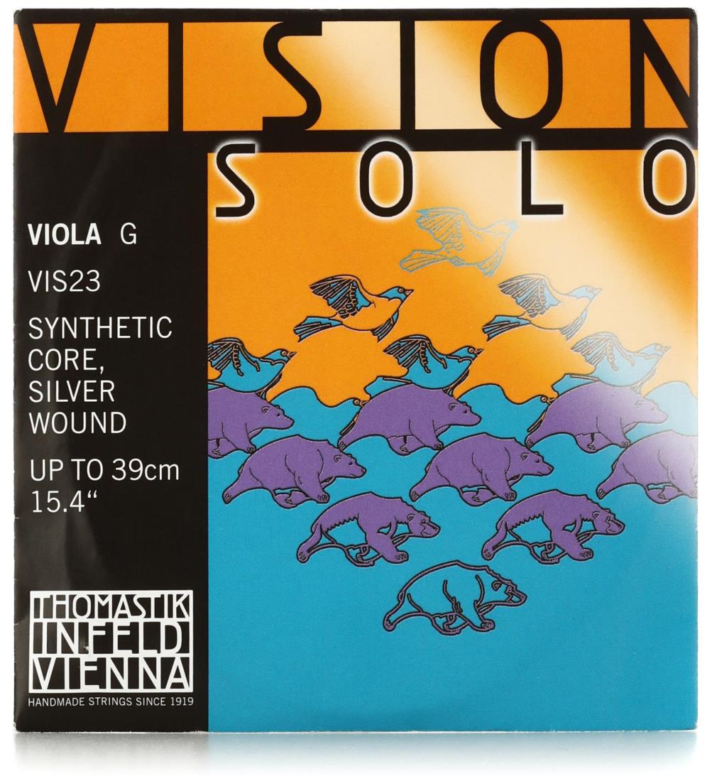 スタイル：(G線) VIS23◆商品名：VISION SOLO ビオラ弦 バラ (G線) VIS23バイオリン、ビオラ弦の名門、オーストリアのトマスティック・インフェルド社製G: VIS23 シンセティックコア/シルバー巻テンション:ミディアムヴィジョンよりも暖かく柔らかい音色と芯のある音色を兼ね備えたナイロン弦。