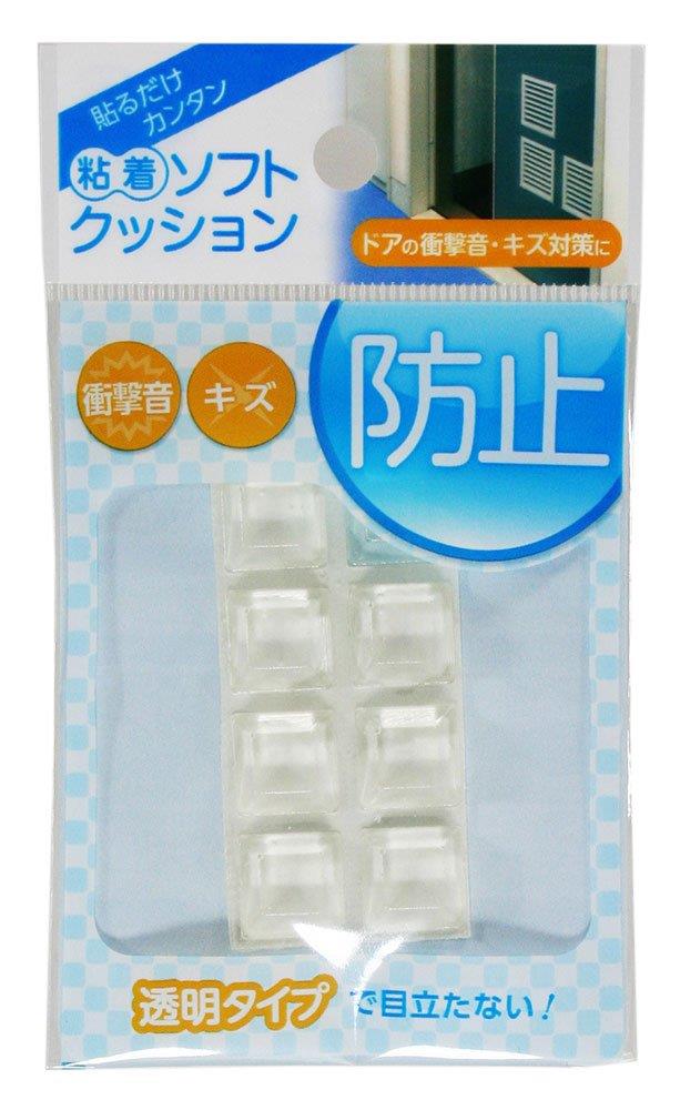 和気産業 粘着 ソフトクッション 透明 角型12.7mm 傷防止 衝撃 透明ウレタン CN-015 8個入