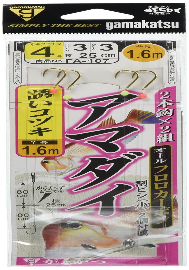 がまかつ(Gamakatsu) アマダイ仕掛 誘イコヅキ2本鈎 FA107 4号-ハリス3. 45618-4-3-07