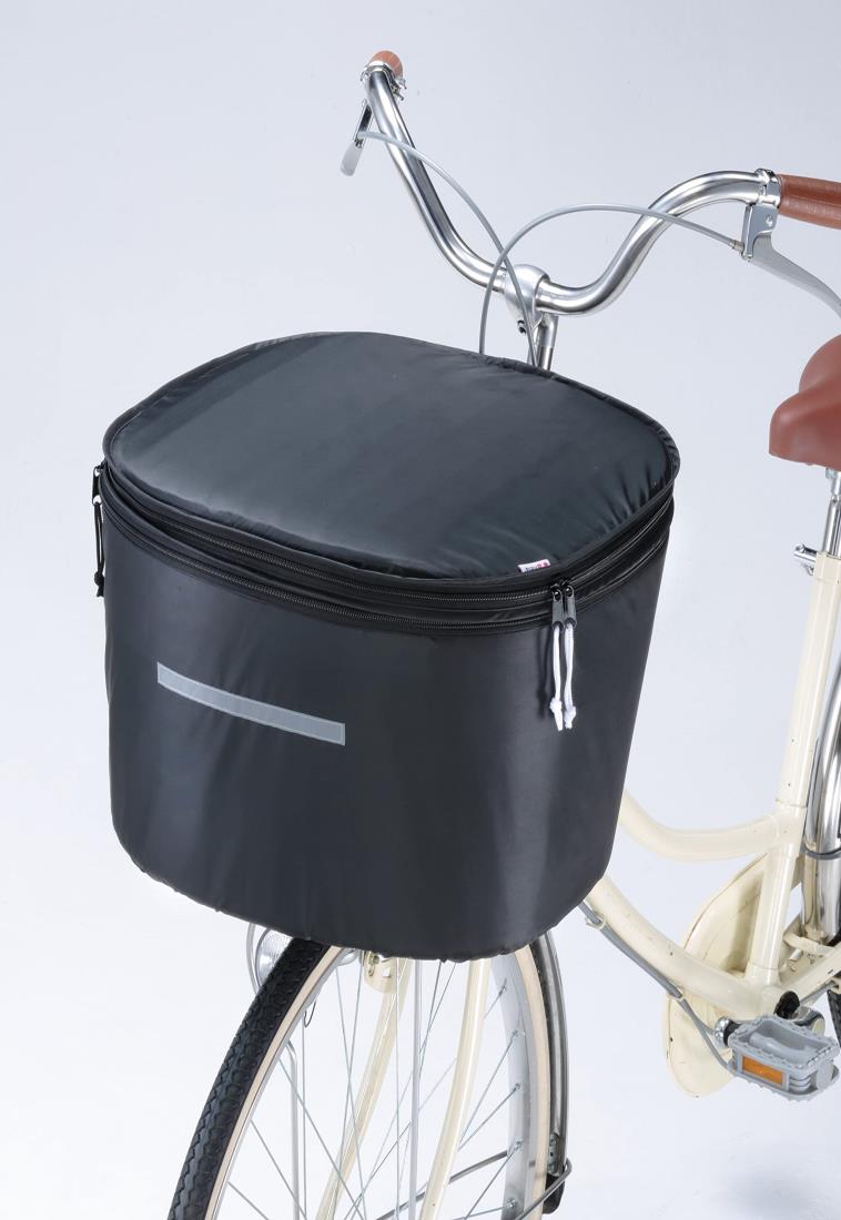 川住製作所（kawasumi） D型2段式前カゴカバーKWF－110BK オールブラック(4)