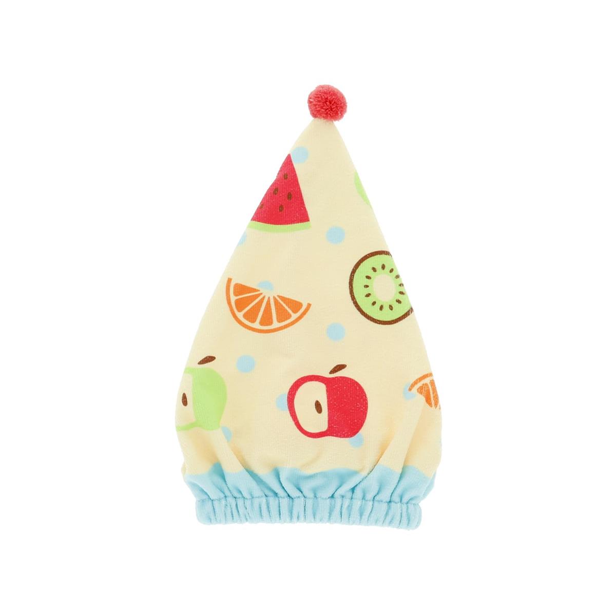 丸眞 タオルキャップ スイミング 子供用 SUN HEART ドットアンドフルーツ ヘアドライタオル 髪の毛 吸..