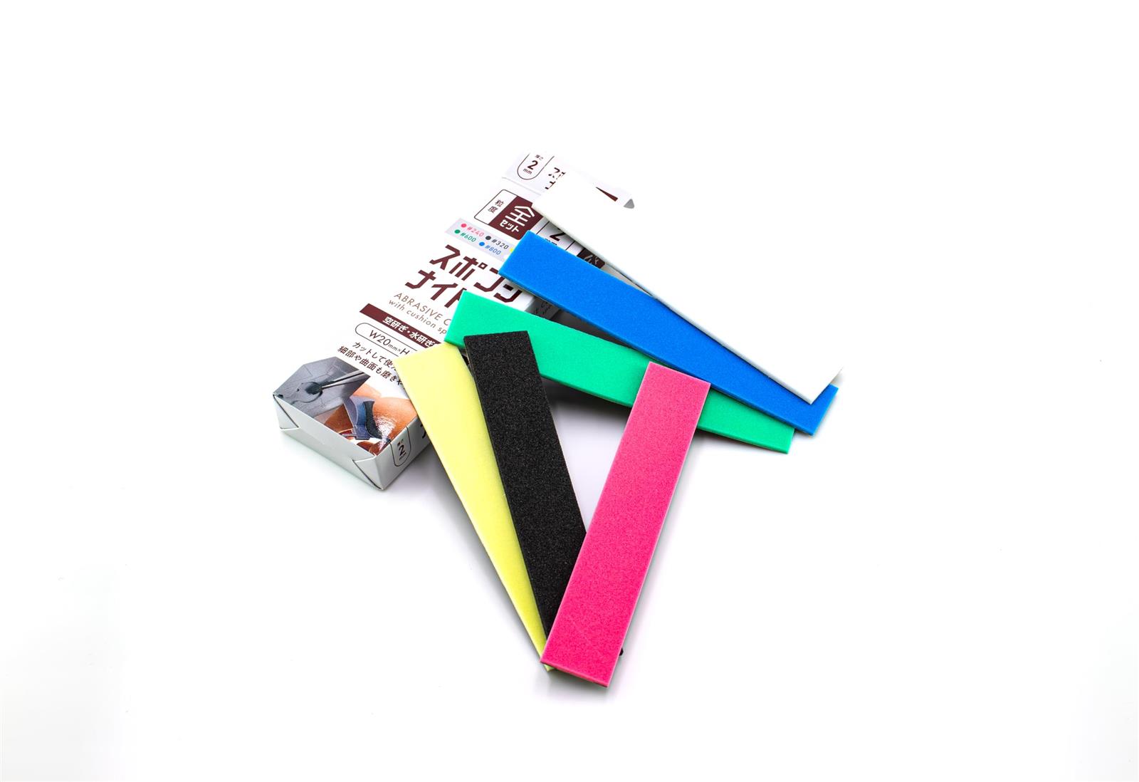 クッションヤスリ スポンジナイト(KOVAX社製ヤスリ使用)2mm厚 全6種セット #240,#320,#400,#600,#800,#1000