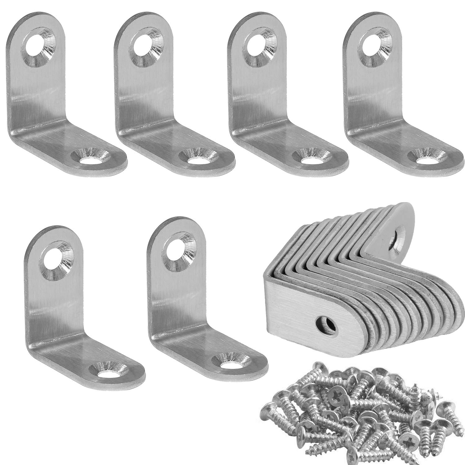 【送料無料】BESTU アングルブラケット 棚受け ステンレス アングル L字型 ステンレスネジ コーナーブ..