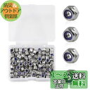 SPEEDWOX 100 PCS M3 x 0.5mmナイロンインサートナットロックナット、セルフロックナット304ステンレス鋼、ロックワッシャー用収納ボックス...