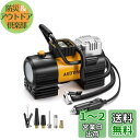 AstroAI エアコンプレッサー 空気入れ 自動車用 150PSI DC12V シガーソケット接続式 高輝度LEDライト 自動停止 ポータブルで万能 空気入れ...