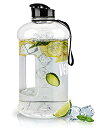 VENNERLI (ヴェネリ) ウォーターボトル 2200ml ハンドル付き ポータブル 大型 プラスチック 大人用 BPAフリー ハーフガロン 再利用可能 2リットル ウォータージャグ アウトドア ハイキング フィットネス 旅行 キャンプ サイクリング用