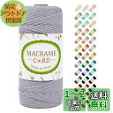 LEREATI マクラメロープ 3mm x 100m ナチュラルコットン マクラメ 糸 マクラメ 紐 綿糸 太毛糸 DIY 手編みロープ 壁掛け 鉢植え装飾 編...