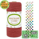 LEREATI マクラメロープ 3mm x 100m ナチュラルコットン マクラメ 糸 マクラメ 紐 綿糸 太毛糸 DIY 手編みロープ 壁掛け 鉢植え装飾 編...