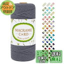 LEREATI マクラメロープ 3mm x 100m ナチュラルコットン マクラメ 糸 マクラメ 紐 綿糸 太毛糸 DIY 手編みロープ 壁掛け 鉢植え装飾 編...