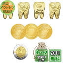 GOODCHI 歯の妖精 金貨 歯と交換するコイン トゥースフェアリー 乳歯 記念メダル 乳歯生え変わり記念 8枚セット 収納袋付き (01)