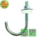 ダイドーハント (DAIDOHANT) (波板フック) パイプボルトセット (鉄/ユニクロ) (呼び径d) 1/4 x (幅W) 34 x (長さL) 64mm...