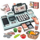 Button Moon キャッシュレジスターおもちゃ ピピッとスキャンでおかいもの! お店屋さんごっこ お買い物ごっこ ままごとごっこ 計算機能付き USドル付 プレゼント ギフト