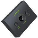 【送料無料】LiNKFOR 2ポート オーディオスイッチャー 2入力1出力/1入力2出力 3.5mm ヘッドフォン スイッチ スピーカー セレクター 切替器 スプリッター 電源不要 音量調整でき ミュート機能 3.5mmオーディオケーブル付き (2入力1出力/1入力2出力)