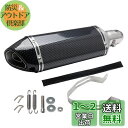 VEHSUN【日本の品質】 スリップオンマフラー 汎用 バイクマフラー GP バイクサイレンサー Φ38mm ~ 50.8mm ステンレス オートバイ エキゾースト マフラー 排気パイプ バンド付属 ドレスアップ カーボン調