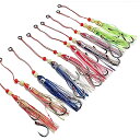 【送料無料】Wellvie タコベイト タコ釣り 仕掛け タグリ鉛替針 インチク 11.5cm 夜光ビーズ付きタチウオ 根魚 釣り フィッシング 大型回遊魚(5色/10本セット)
