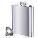 【送料無料】LIHAO スキットル ステンレス製 漏斗付き 280ml/10oz ウイスキーボトル ヒップフラスコ 軽量 お酒用 水筒 ボトル 携帯便利