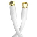 【送料無料】Postta アンテナケーブル 3M 同軸ケーブル S-5C-FB(RG6) 4K8K 地デジ・BS・CS・CATV放送対応 金メッキプラグ F型プラグ ホワイト