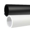 PVC 背景紙 商品 小物 撮影 白 黒 つや消し 光沢 両面バックペーパー ミラー 両面仕様 60cm*130cm(黒1枚+白1枚)セット