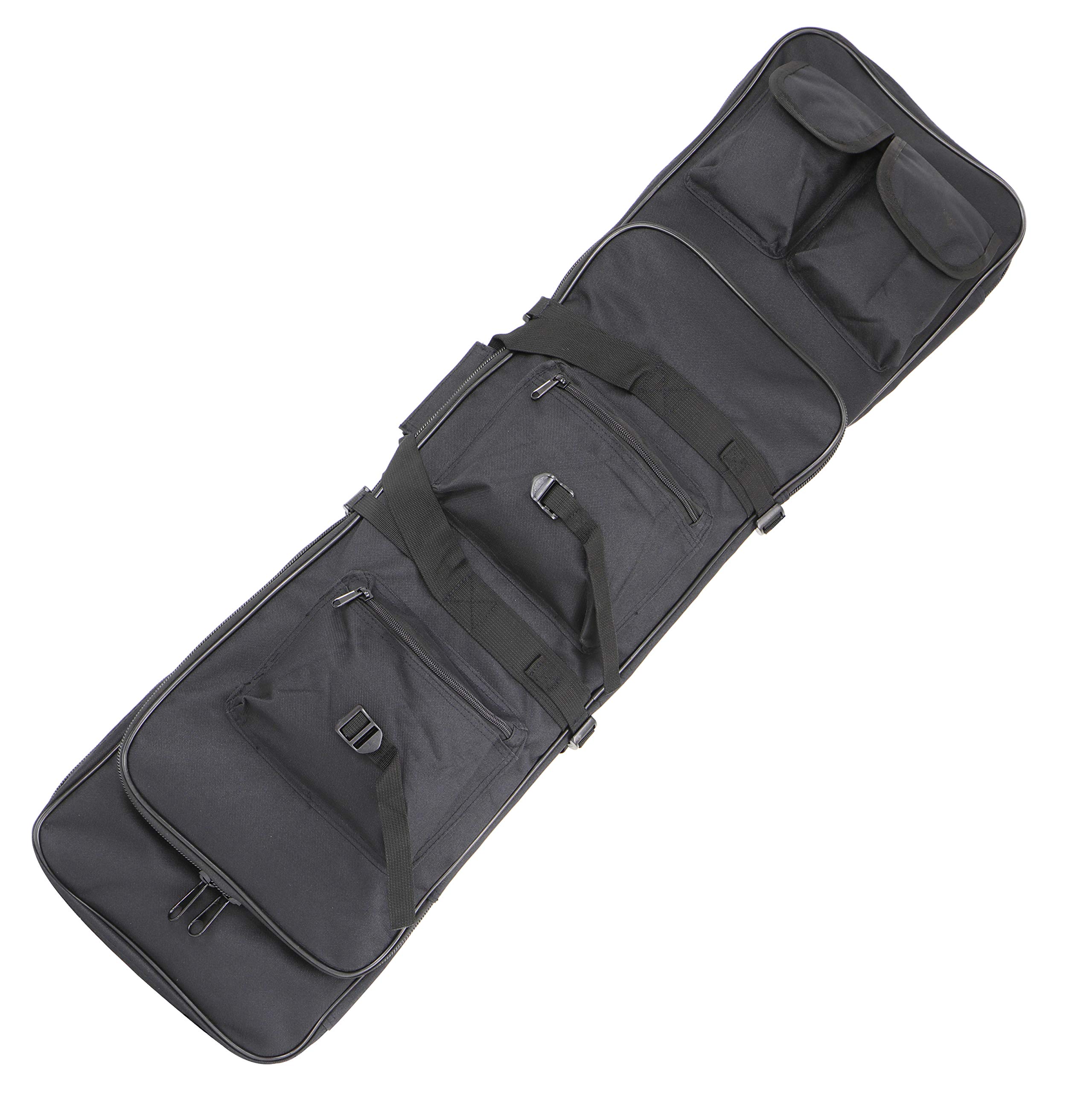 【送料無料】Sutekus ダブル ガンケース ライフルケース サバゲー ナイロン 2WAY ブラック (100cm)