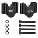 【送料無料】KEMIMOTO ハンドルポスト バイク 30mmアップ ハンドルスペーサー 汎用 7/8インチ φ22mm/22.2mmバー ハンドルバー ライザー スタンダード CNC加工 ブラック