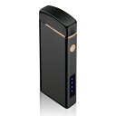 GORMLHO プラズマ ライターusb ライター 小型 充電式 防風 軽量 薄型 プレゼント … ポリカーボネート ブラック