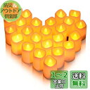 Litake(リテーク) LEDキャンドル キャンドルライト プラスチック 24個セット 電池式 ろうそく おしゃれ 癒し 無香料 暖色 揺らぐ炎 誕生日 クリスマス パーティー