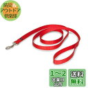 PetSafe ナイロンリード 犬 調整簡単 耐久性が高い ソフト 軽い 犬 リード 中型 犬(幅1.9cm×長さ180cm レッド)