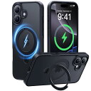 【8年間の技術結晶!4in1超万能モデル】CASEKOO iPhone 16 用 ケース 米軍MIL規格 耐衝撃 隠しスタンド 横縦両立 指紋防止 マット仕上げ 最大25W急速充電対応 MagSafe対応 黄変防止 半透明 ストラップホール付き ワイヤレス充電対応 アイフォン16 用ケース 6.1インチ「M