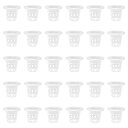 【送料無料】Mosasa 水耕栽培鉢 水耕栽培バスケット 定植かご 水耕栽培ポット ガーデンニング 庭 園芸 植物栽培 野菜栽培 苗運搬 運搬便利 環境に優しい 円筒形 30個セット4.5*3.5*2.6CM(クリア)