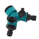 【送料無料】Keenso 分岐蛇口コネクター 蛇口コネクター 2方向 ホース 分岐コネクター 中間コック付 Y型 継手 Y型継手 配管継手 散水用具 水道 蛇口 部品 分岐水栓 水道ホース ジョイント