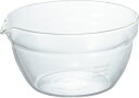 【送料無料】HARIO(ハリオ) 日本製 耐熱ガラス製 片口ボウル 400ml KB-40-BK クリア