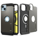 Spigen iPhone14 ケース MagSafe 耐衝撃 米軍MIL規格取得 3層構造 スタンド付き マグネット搭載 カメラ保護 傷防止 衝撃吸収 ワイヤレス充電対応 タフ・アーマー・マグフィット ACS05061 (ガンメタル)